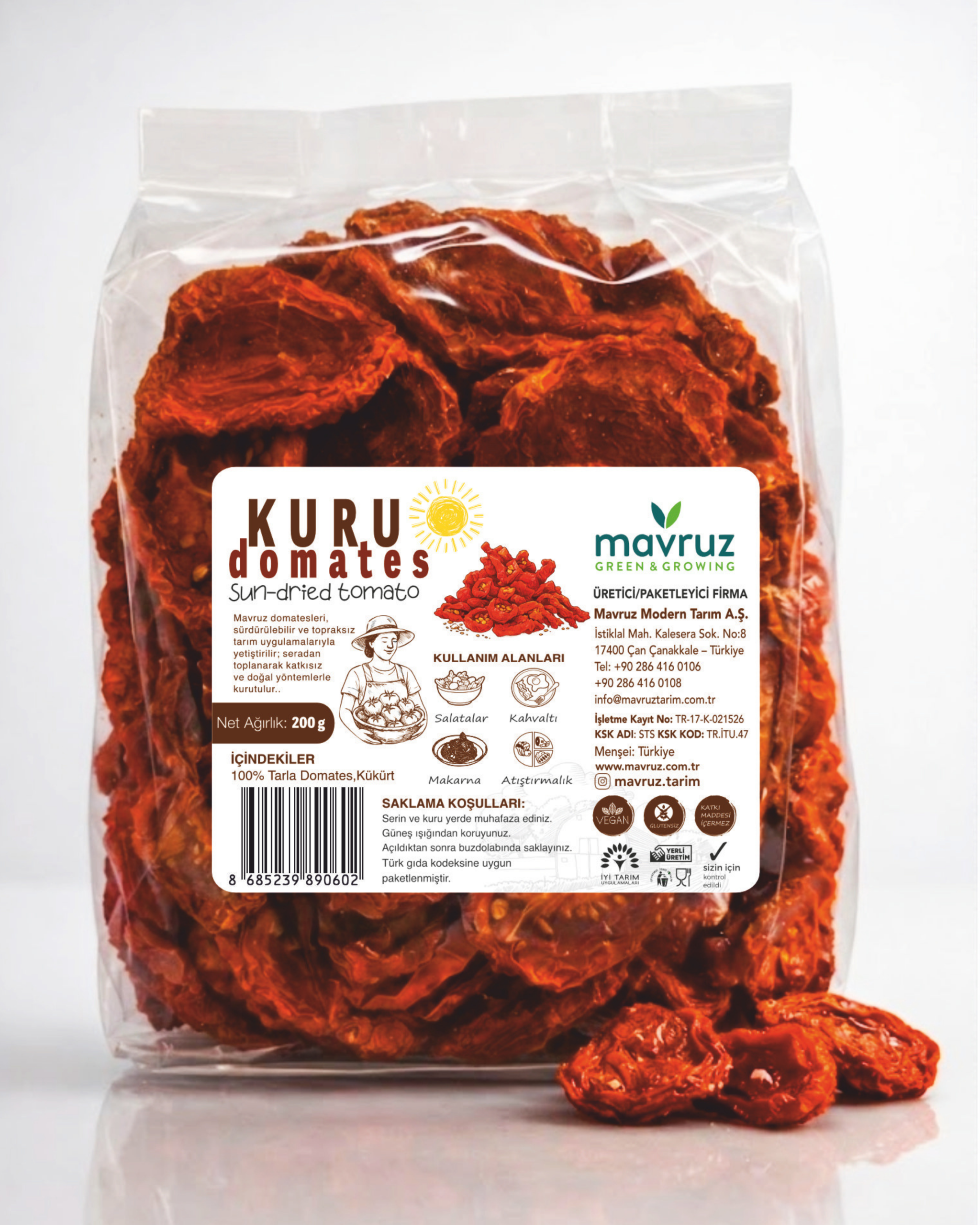 Kuru Domates-Kükürtlü 200 Gr